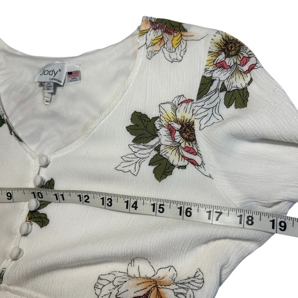 Jody California Midi Floral Dress Sz Lrg - Picture 8 of 14